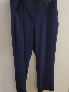 Lane Bryant Navy Blue Straight-Leg Pants